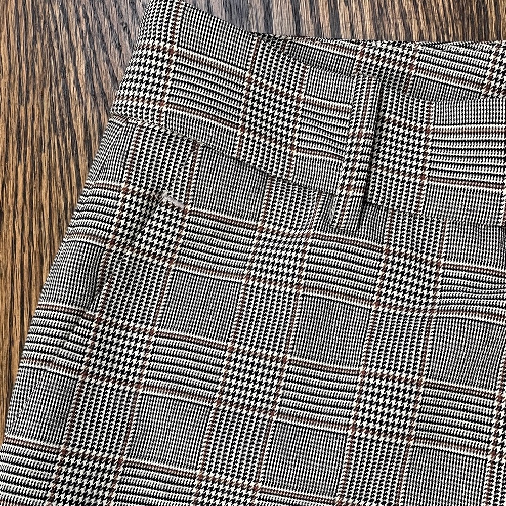 Zara Gray Plaid Pants - Picture 3 of 10
